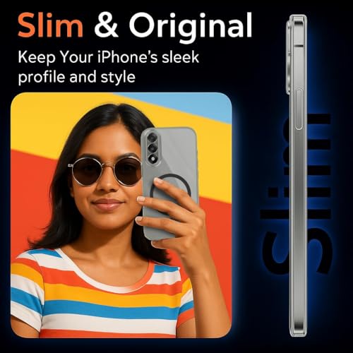 Image of Jkobi Lifetime Anti-Yellow MagSafe Compatible Clear Back Cover Case for Oneplus Nord 5 (Sleek Hard Crystal | Shockproof and Camera Protection)