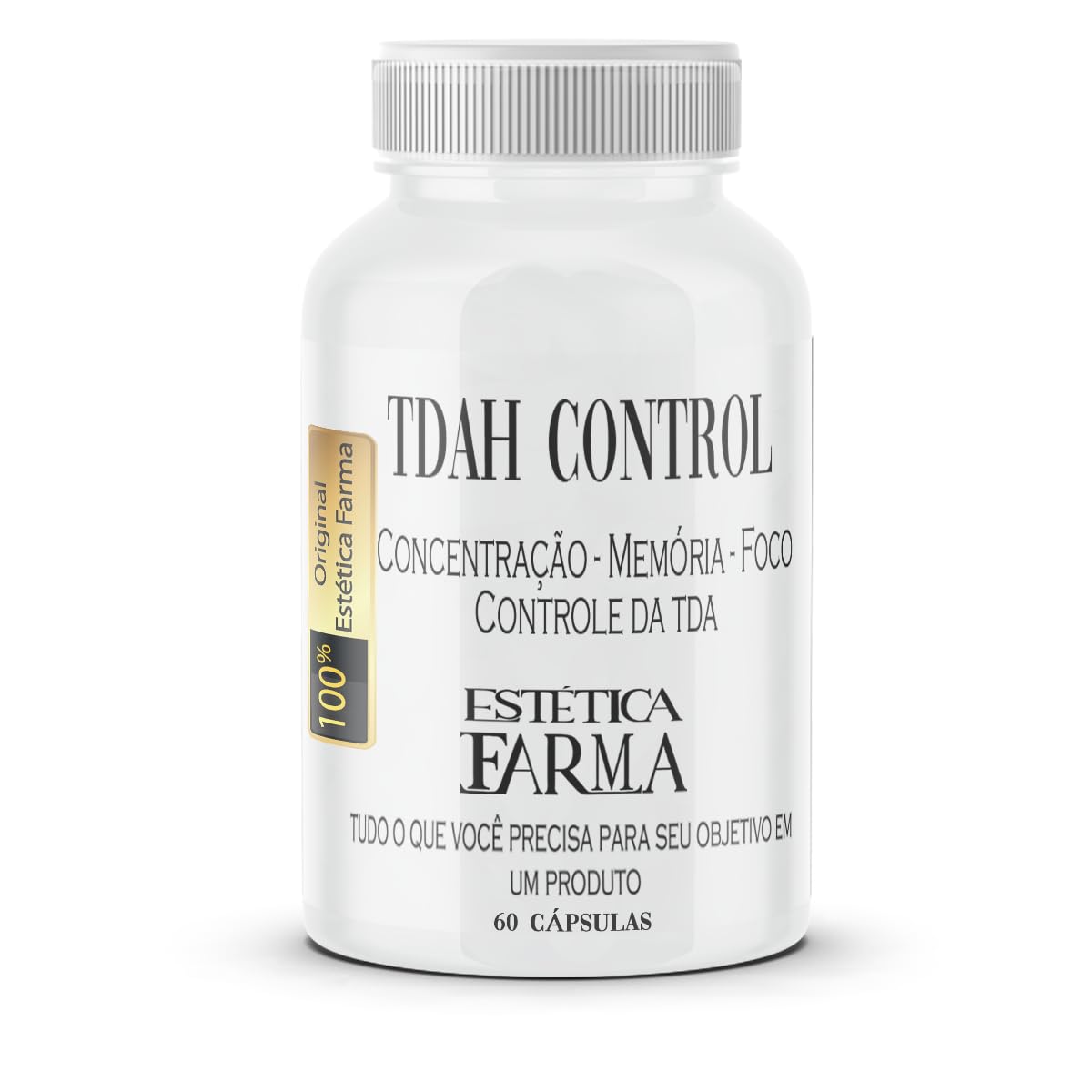 L-Teanina TDAH Control Foco, Concentração, Memória, 60 Cápsulas