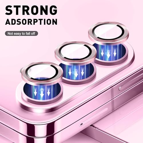 Image of TechTrendz Camera Lens Protector Ring for Samsung Galaxy Z Fold 7 Camera Aluminum Alloy Rings, Ultra-HD Full Coverage Anti Scratch Metal, Z Fold 7 Camera Lens Protector (3 Ring Included) (Rose Pink)
