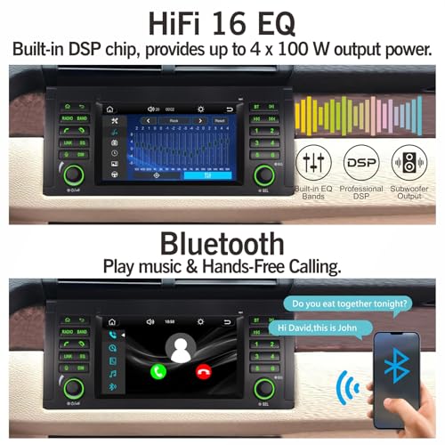 Radio para BMW E39 3 Series X5 M5 con pantalla táctil 7 pulg miniatura 3
