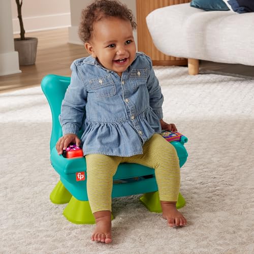 Fisher-Price Toddler Learning Toy Laugh & Learn Smart Stages Chair with Music Lights & Activities for Infants Ages 1+ Years, Teal image 2