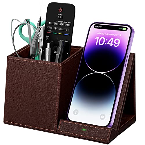 Desk Supplies Organizer, Multi-Functional Pencil Pen Holder with Wireless Charger,