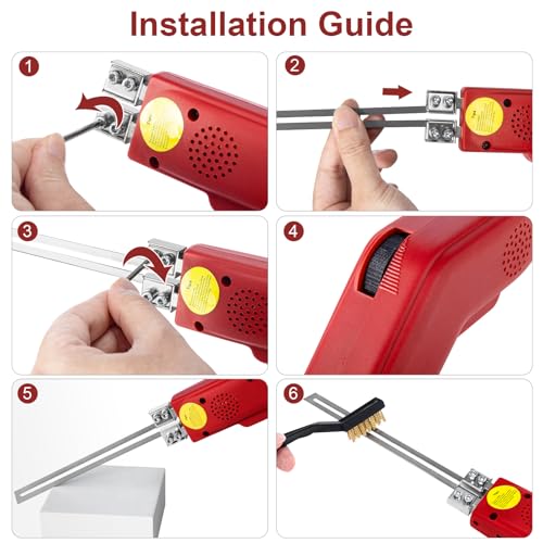 Toemics Toemics Electric Hot Knife Foam Cutter – 200W Styrofoam Cutting Tool, 4 Adjustable 50-500°C Blades for Polystyrene, Sponge, Crafts, and Insulation (Red) - Image 7