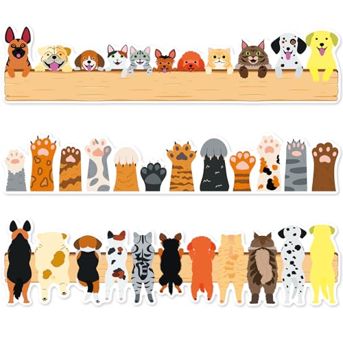 JarThenaAMCS Pet Paw Print Border Stickers 60Pcs