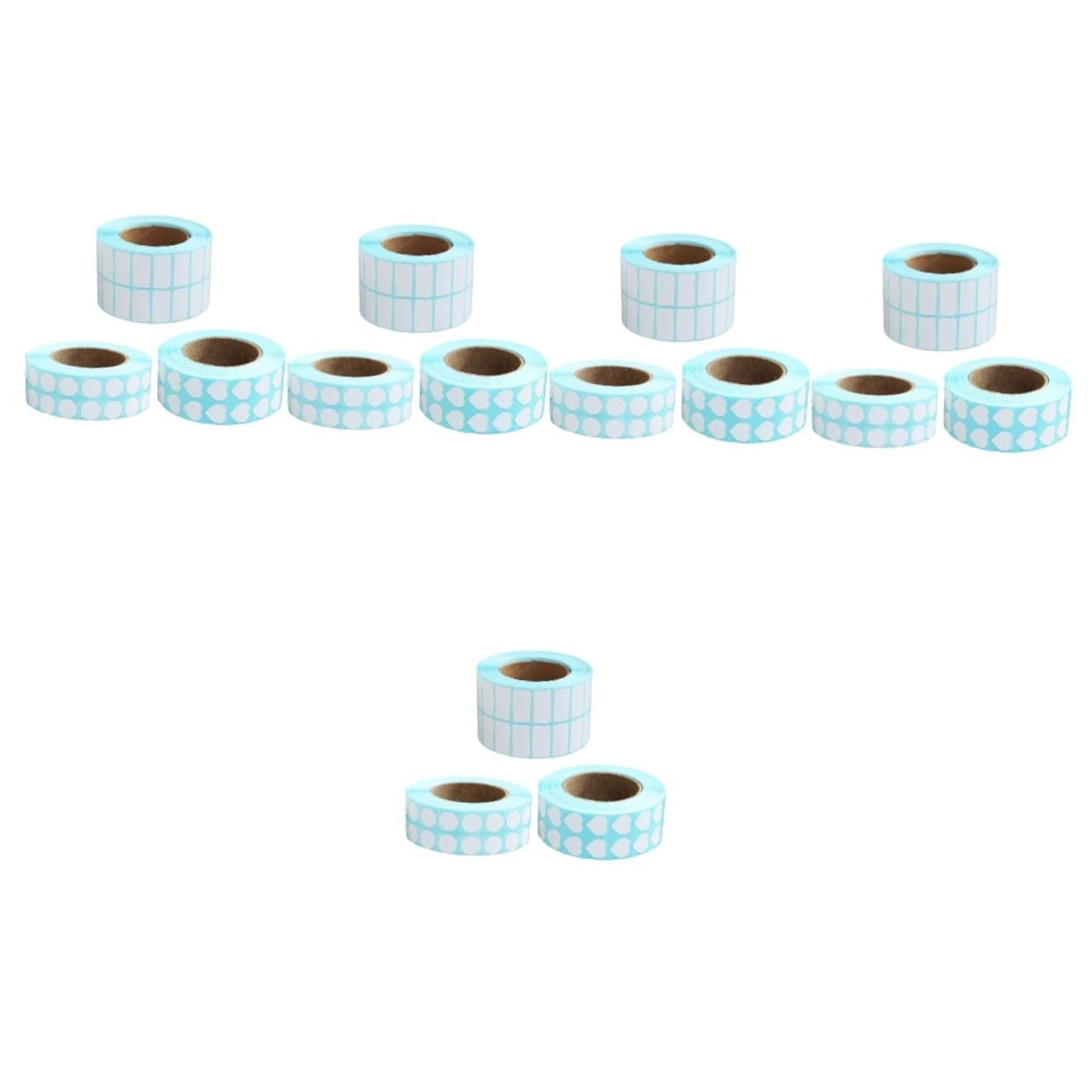 Housoutil 5 Ensembles Étiquettes Autocollantes Classificatrices De Autocollants Blancs Inscriptibles Formes Cœur Pour Organisation Maison 3 Rouleaux*5