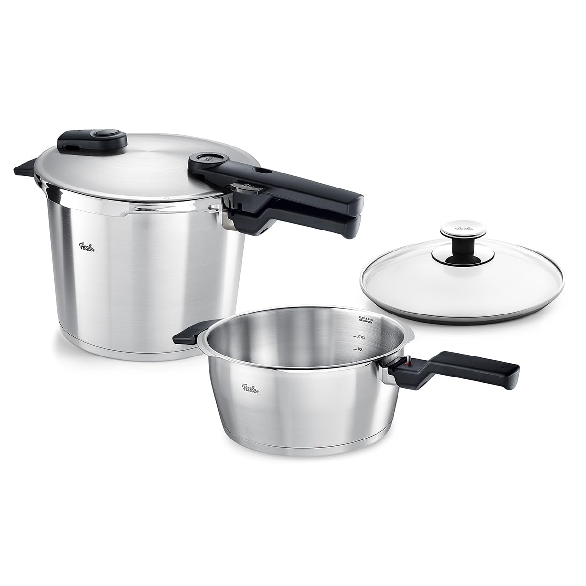 Fissler Vitaquick Premium/snelkookpan (3,5 L, 22 cm) roestvrijstalen stoompan, 2 gaarstanden, Made in Germany - inductie