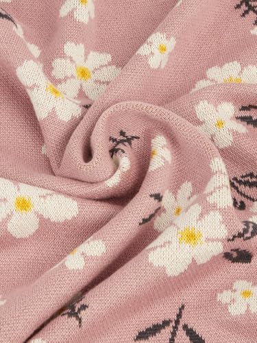 Image of haus & kinder Knitted Baby Blanket, Soft Breathable Baby Blankets Newborn, Premium Baby Blanket for 0-2 Years, Cozy Blankets for Crib, Nursery & Stroller, New Born Baby Essentials | Petal Pink