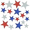 Tongcloud patriotic glitter star foam stickers 150pcs self adhesive july 4th independence day  urban country home decor