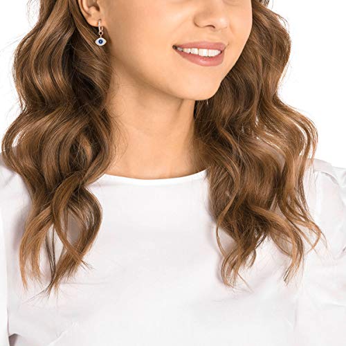 Swarovski Duo Evil Eye Hoop Pierced Earrings2