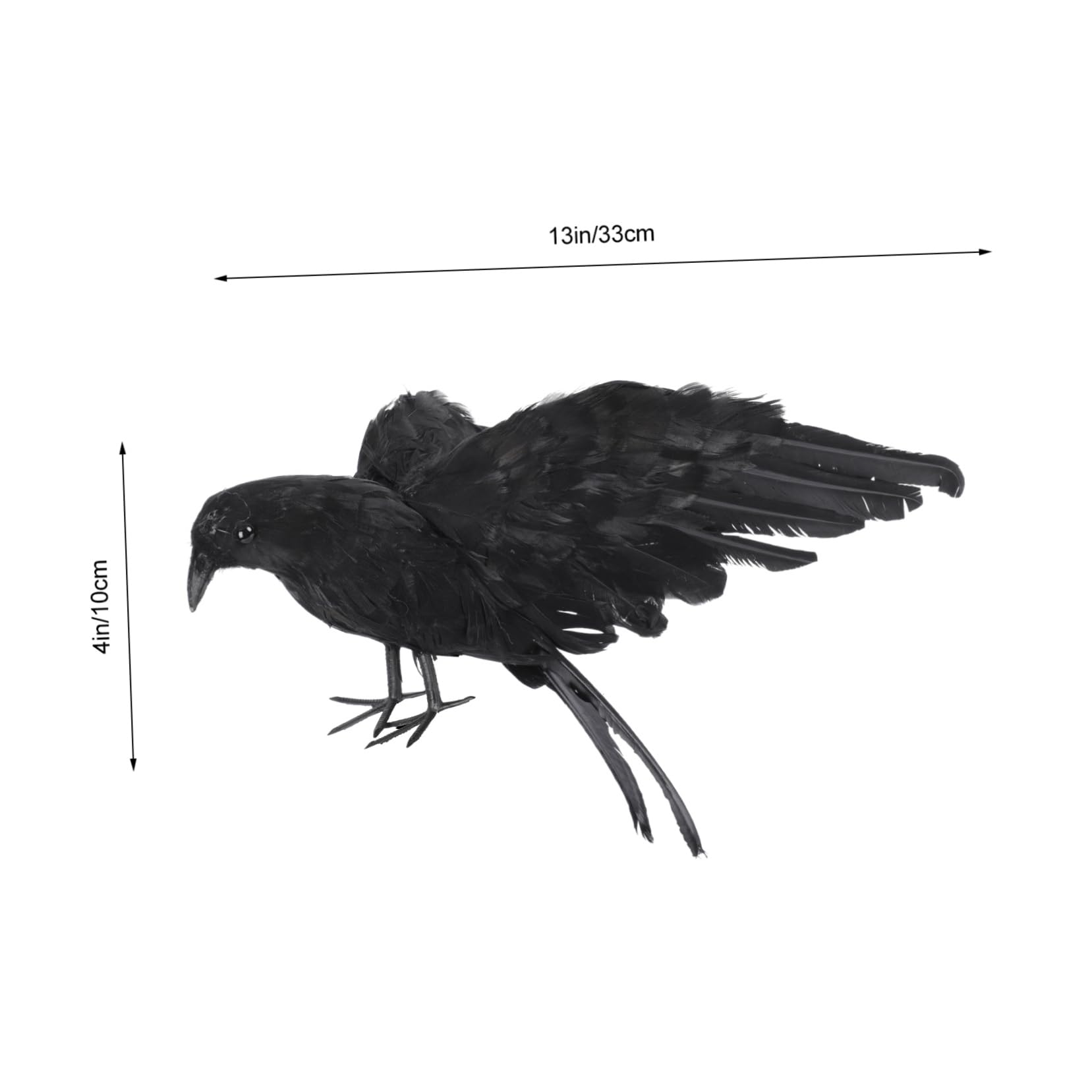 VICASKY 3 Stück Kreativer Halloween Vogeldeko Schwarz für Gartenparty und Wohnzimmerdeko