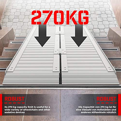Rampa per Sedia a Rotelle Pieghevole Portatile Max...