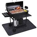 Fasmov 30 x 48 inches Under Grill Mat, Reusable Outdoor Grill Floor Mat, Under Grill Floor Mats to Protect Deck, BBQ Mat for Under BBQ, Absorbent Oil Pad Protector for Decks and Patios