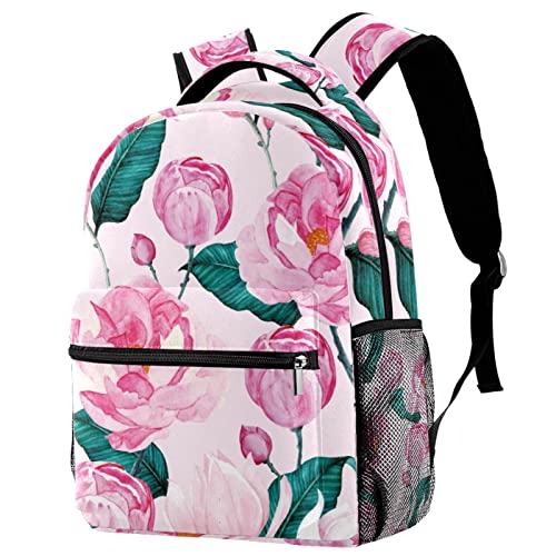 Sac à dos de voyage pour l'école et les sorties de week-end motif rose