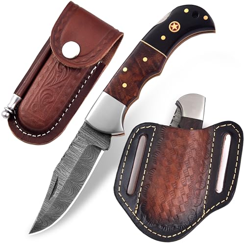 UA KNIVES Handmade Damascus Folding Knife