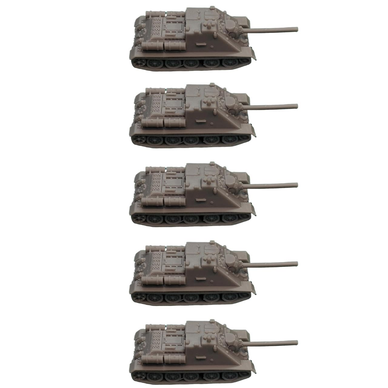 5PCS 1/144 Scale SU-85 Tank Destroyer 3D Resin Model DIY Military Collectible Diorama