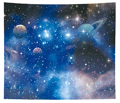 Coucou Outer Space Tapestry, Galaxy Tapestry Starry Sky Tapestry Vast Universe Wall Tapestry for Bedroom Wall Hanging Psychedelice Nebula Stars Tapestry for Living Room 79 x 59 inches