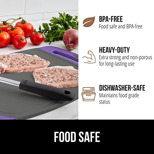 image for GORILLA GRIP BPA-Free Reversible Kitchen Cutting Board Set of 3, US De
