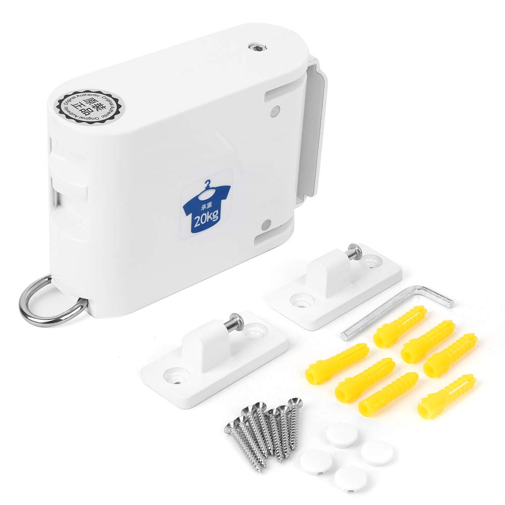 Tendedero para Colgar En La Pared del Hogar De 13 Pies, Cuerda Telescópica Retráctil para Tendedero, Tendedero para Interiores Y Exteriores, para Colgar Ropa Seca Y Húmeda