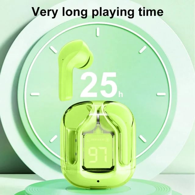 Image of Bleaws Air 31 True Wireless Stereo Earphone Wireless in-Ear TWS Earbuds Transparent Headphones (Pink)