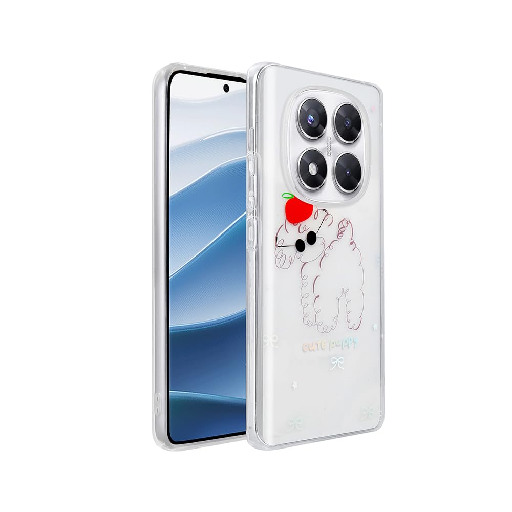 Zore Xioami ile uyumlu Redmi Note 14 Pro 4G Kılıf Şeffaf Figürlü Folk Sert Kapak Sevimli Köpek