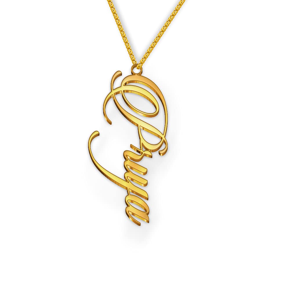 DREAMRAX Priya Name Necklace in Gold Polish – Vertical Cursive Font, Personalized Custom Jewelry for Women & Girls, Splash Proof & Anti-Tarnish, Stylish and Unique Gift, Best for Special Occasions (B09C2K8848) Amazon Price History, Amazon Price Tracker