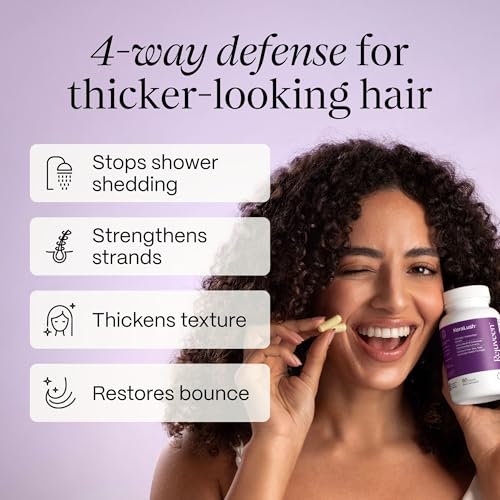 KeraLush Hair Vitamins for Women | Supports Healthy Thick Hair & Volume, Strong Roots, Scalp Care | Biotin, Patented Keratin, Ashwagandha, Vitamin B5, Protects from Pollutants | 30 Servings - Image 2