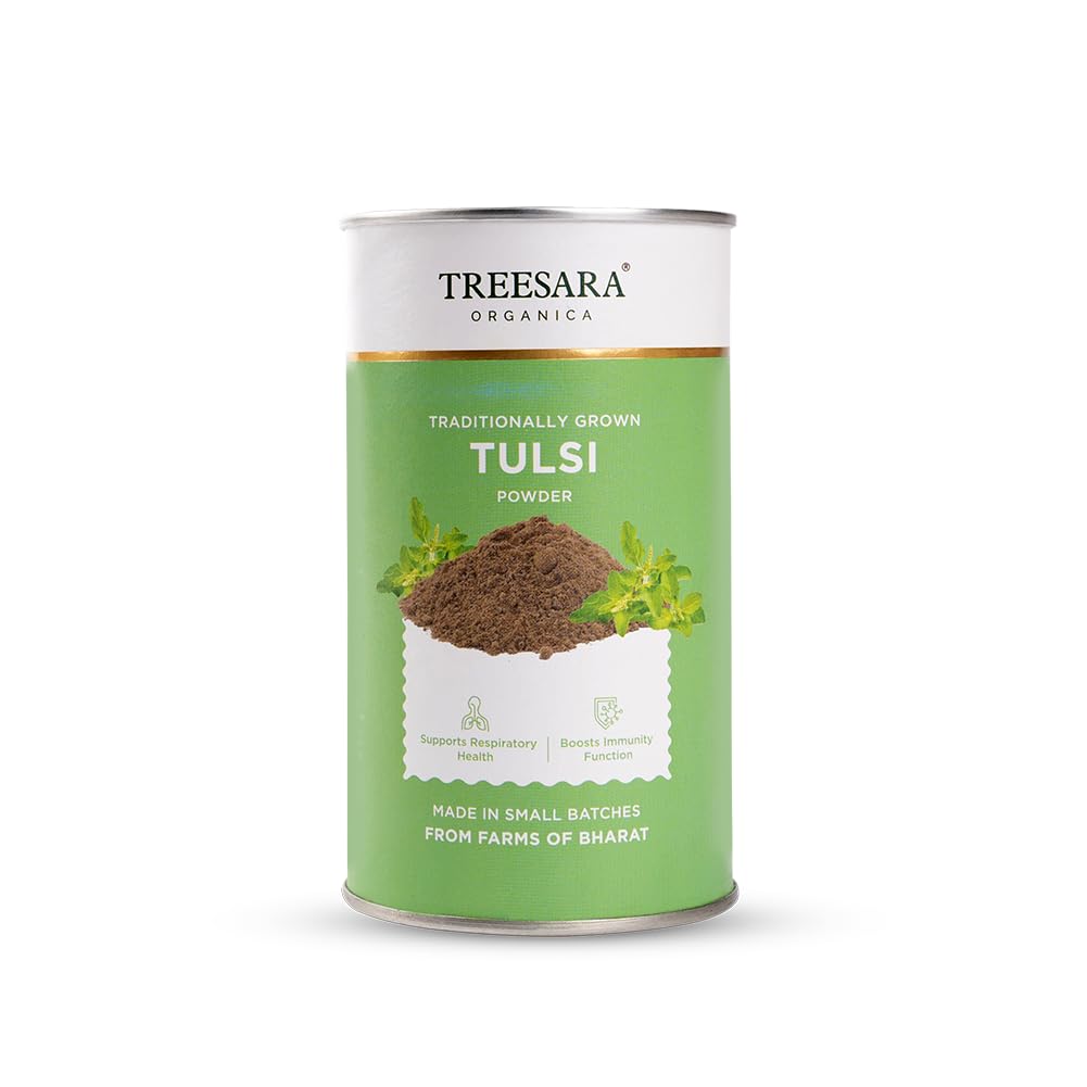 TREESARA Organic Tulsi Leaves Powder for Respiratory Wellness and Immunity Support, Holy Basil Powder For Health, Skin & Hair, Supplement for Healthy Heart - 100gm (B0CZXZLR5S) Amazon Price History, Amazon Price Tracker