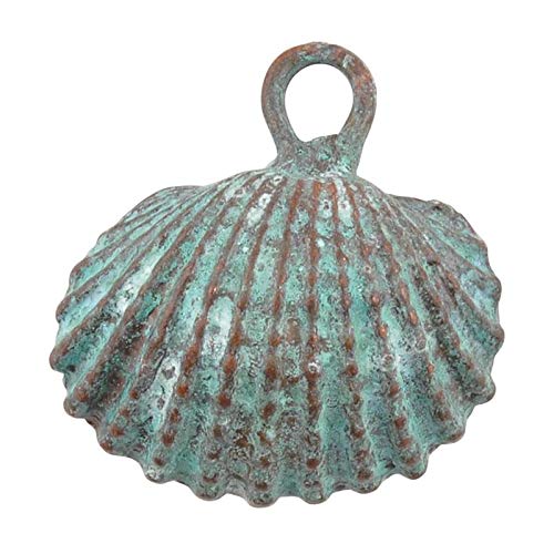 Casting Charm-20mm Cockle Shell-Green Patina-Quantity 1