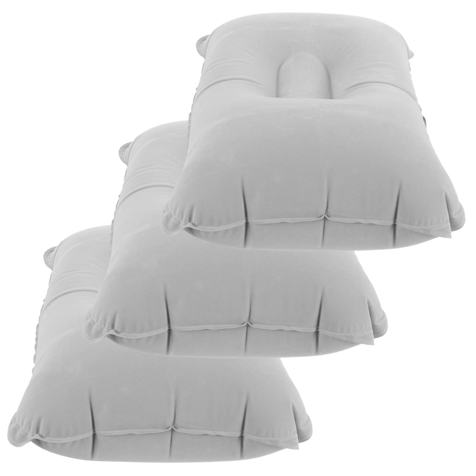 Milisten 3pcs Ergonomic Inflatable Camp Pillow Shaped Travel Pillow for Outdoor Camping Compact and Portable Design for Sleeping Resting and Back Support