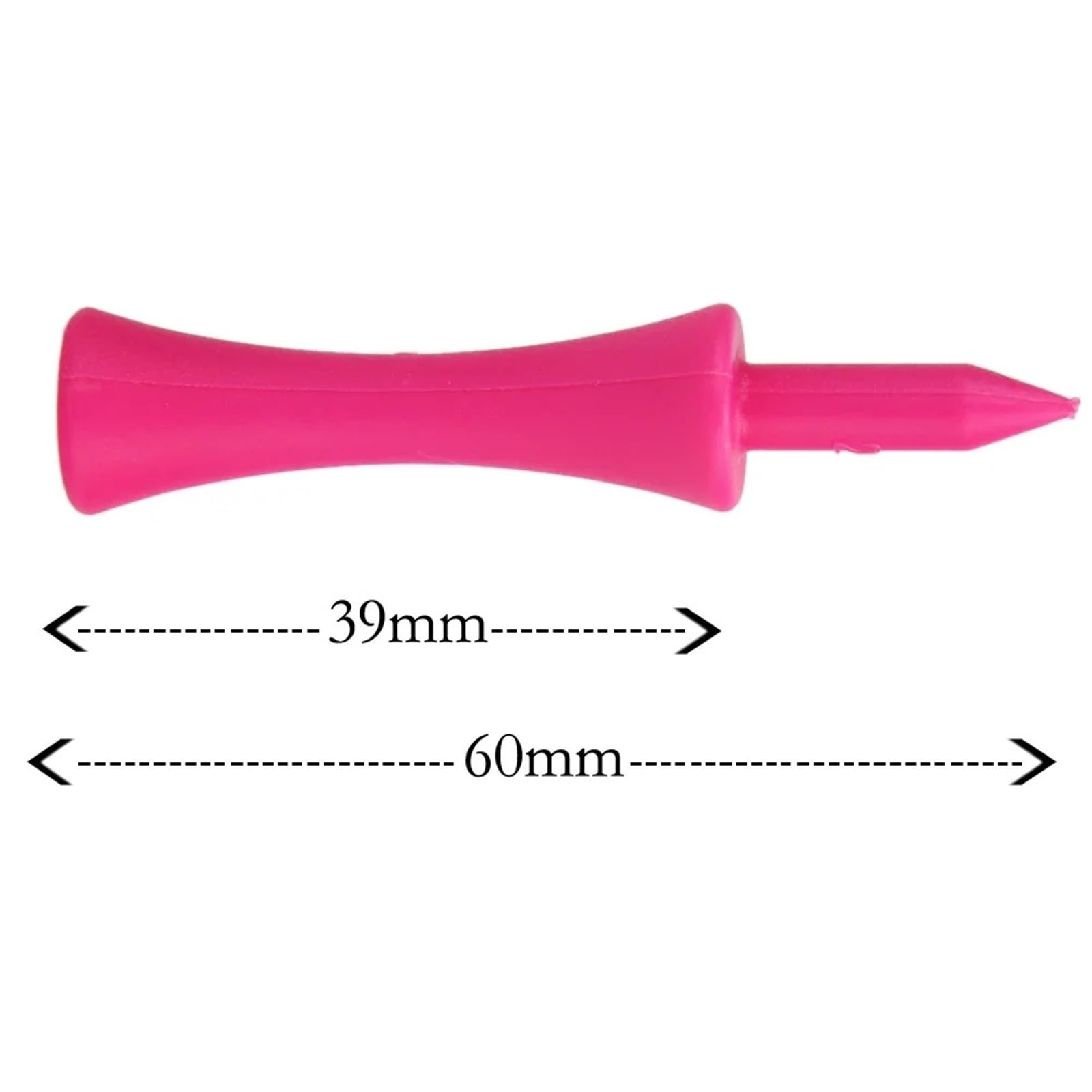 Golf-Tees | 100 Burgstufen-Stufen aus Kunststoff in Rosa, Höhe 39 mm