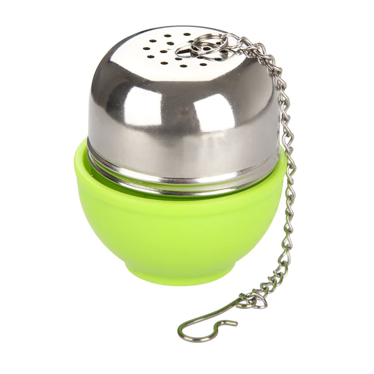 Fackelmann 49130 Tea Infuser with Stand, Stainless Steel, 17 x 7.9 x 4.5 cm, Grey