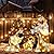 Rossesay 3 Pieces 30 in Lighted 2D Outdoor Nativity Scene Holy Family Christmas Lighted Decorations Outdoor Pre-Lit Light Up Nativity Scene Yard Sign Decor for Xmas Holiday Eve Night Indoor Outdoor