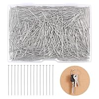 HonGien 1100 Stück Stecknadeln Ohne Kopf 26mm Sewing Pins mit Box Stecknadeln Edelstahl für Schneiderei Schmuck Handwerk Nähprojekte
