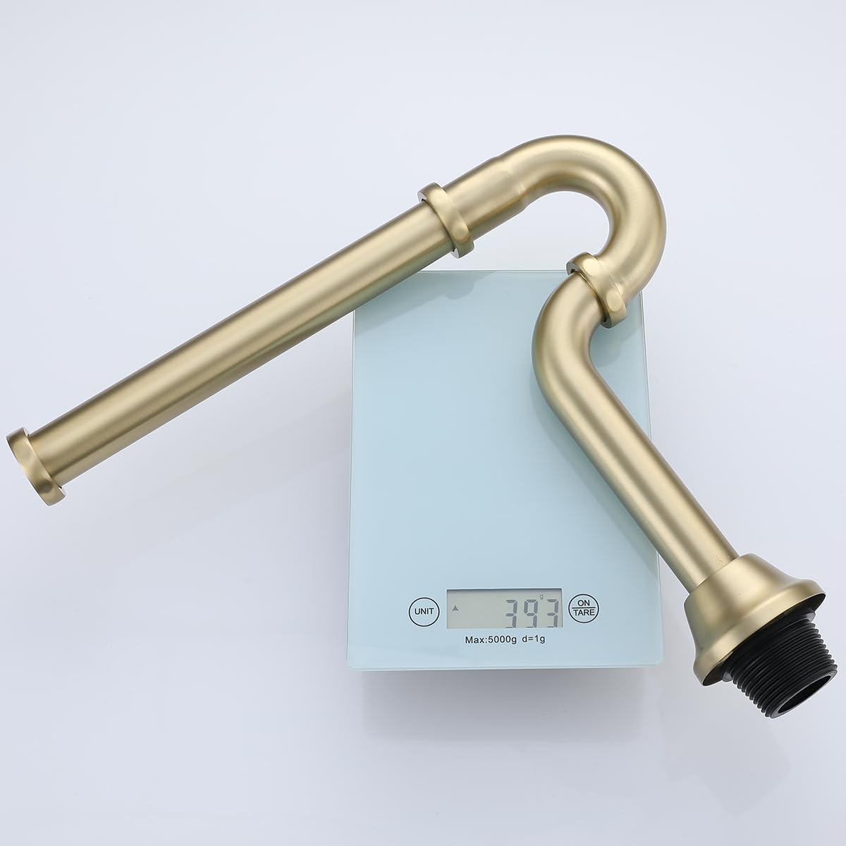 RANDOM RD83555BG-L - Trampa para fregadero de baño en forma de U de 1-1/4 pulgadas con tubo de extensión de junta deslizante, botella de drenaje de residuos de altura ajustable, kit de trampa P para