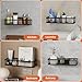 Spice Rack Wall Mount, 4 Pack Pantry Door Organizer & Hanging Storage Baskets Organizer Wall Mount, Large Capacity Metal Spice Shelf for Kitchen Cabinet, Pantry Doors, Bathroom, Shower, Home Decor