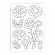 GLOBLELAND Frühling Nelke Transparente Silikonstempel Schmetterling Klare Stamps Blume Silikonstempel Für Kartengestaltung DIY Prägung Journaling