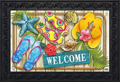 Briarwood Lane Flip Flops Beach Summer Doormat Indoor Outdoor 30" x 18"