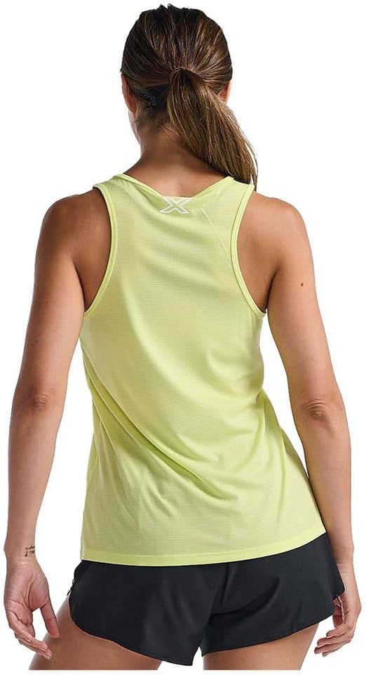 2XU Women's Aero Singlet (US, Alpha, Medium, Regular, Regular, Standard, Limelight)