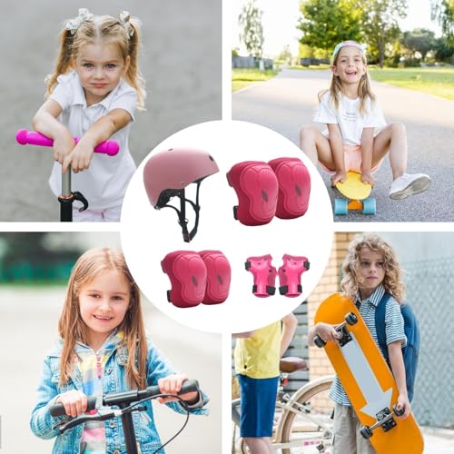 Cascos de monopatín para niños con coderas y rodilleras ajustables 4