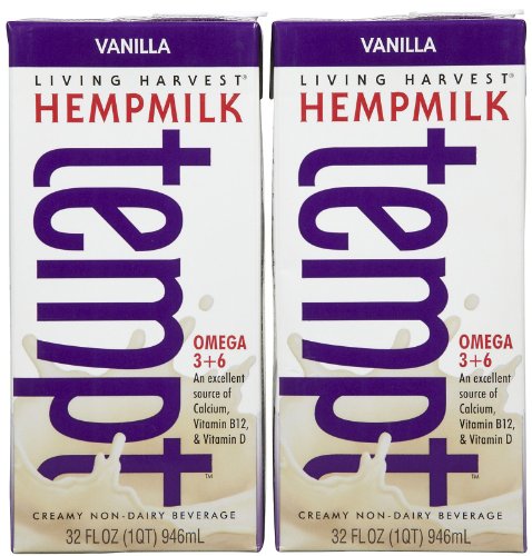 Living Harvest Tempt Hemp Milk, Vanilla, 32 oz Containers, 2 pk