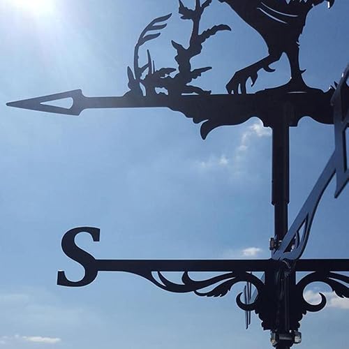 Miniatura 7 de Vana de metal con forma de gallo para montaje en techo, paleta meteorológica al aire libre, para jardín, cobertizo, jardín, patio, decoración