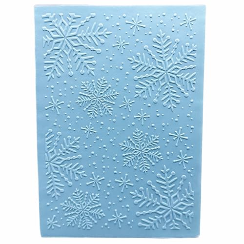 3D Plastic Embossing Folder Template Christmas and Winter Snowflakes Texture 5x7 Inch for Card Making DIY Scrapbooking Paper Crafting Handmade Crafts Scrapbooking Arts Supplies Scrapbook Decor by zhxcgooyx - Used condition - US$6.55