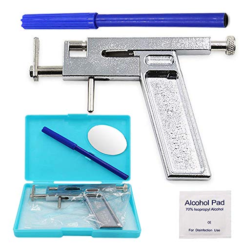 Piercing Gun Kit, SOTICA Metal Steel Ear Nose Lips Navel Body Piercing Set Piercer Safety Professional Puncture Gun Unit Tool for Beauty Piercing Needles Supply