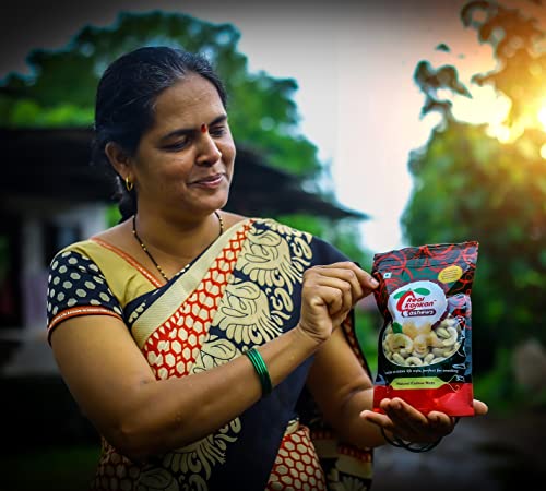 Image of Real Konkan Whole Crunchy Cashews 'Super Jumbo (W210)' Amazon Product - 1 Kg. Buy 750 gms. Get extra 250 gms Offer