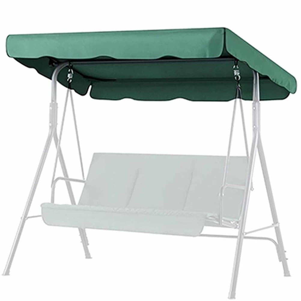 2 & 3 Seater Garden Swing Seat Canopy Cover,Swing Chair Canopy Replacement,Outdoor Swings Chair Canopy,Waterproof Oxford Cloth, washable,for Patio, Porch, and Garden,002,249 * 185 * 18cm