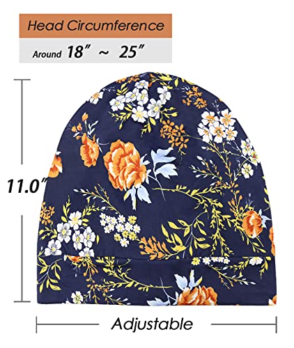 Image of Satin Lined Sleep Slouchy Cap Curly Girl Slap Headwear Gifts For Frizzy Hair Women