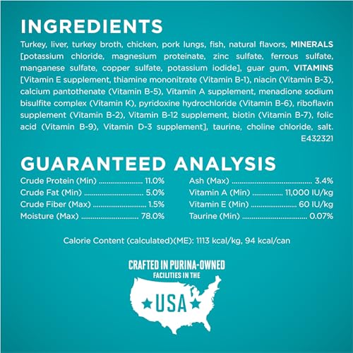 Purina ONE Natural, High Protein, Grain Free Wet Cat Food Pate, Turkey Recipe - (Pack of 48) 3 oz. Pull-Top Cans - image 4