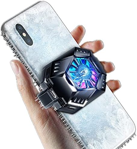 SHOW Cell Telephone Radiator, Smartphone Cooler for two.63-3.46 inches iOS/Android/NS Semiconductor Heatsink, Cooling Fan in 3 Second Telephone Cooler for Gaming (Black, Professional)