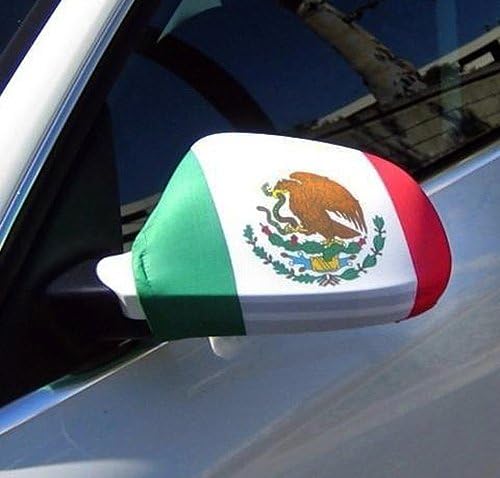 Juego de 2 fundas para espejos retrovisores laterales con bandera mexicana para automóviles y SUV, diseño nuevo y mejorado*