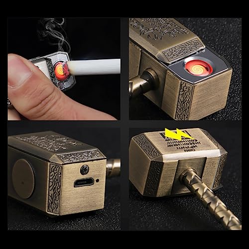 Encendedor metálico vintage recargable USB miniatura 3